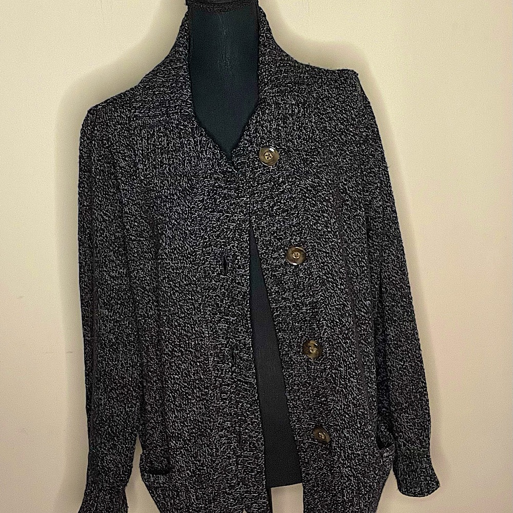 XL Karen Scott gradiant black sweater